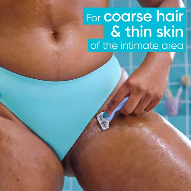Gillette Venus razor in action, demonstrating a smooth shave.