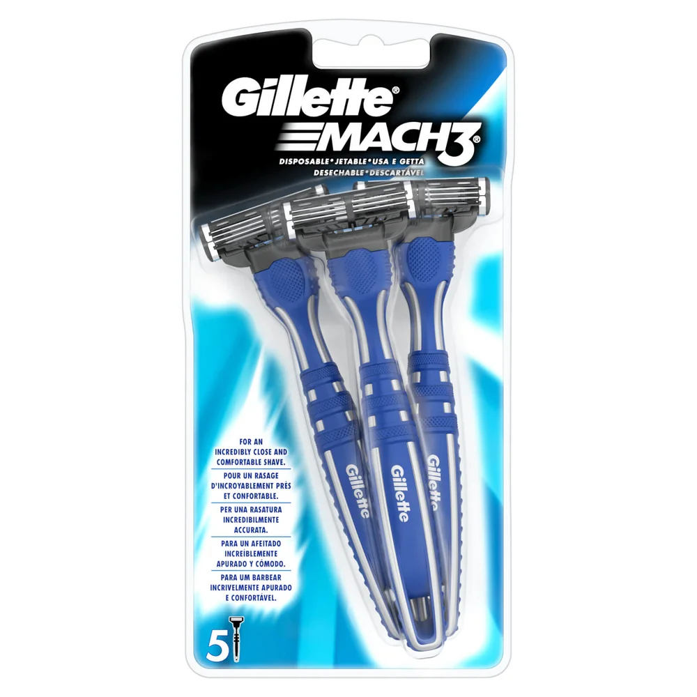 Mach3 Disposable Razors - 5 Pack - 1 Month Image 1