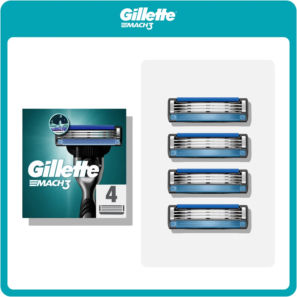 Gillette Mach3 Razor Blades (4 Pack) Image 1