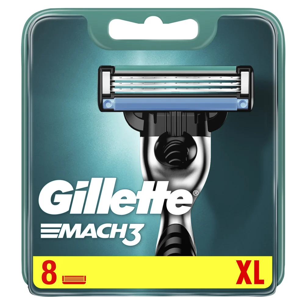 Gillette Mach 3 Razor Blades Refill, 8 Pack Image 1