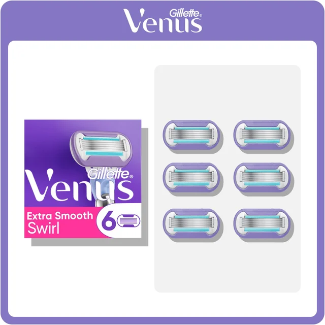 Gillette Venus Extra Smooth Swirl Razor Blades, 6 Pack