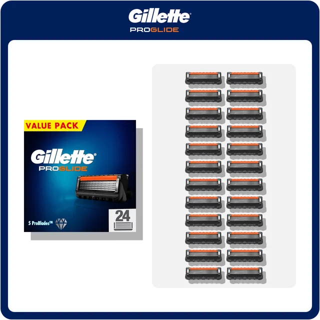 Gillette ProGlide 5 ProBlades razor blades value pack, 24 count.