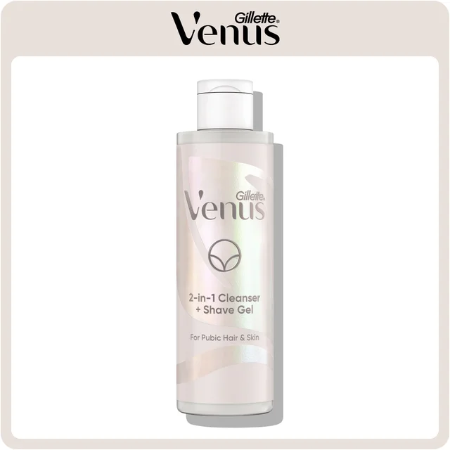 Gillette Venus 2-in-1 Cleanser and Shaving Gel for Pubic Hair and Skin (190ml)