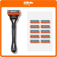 Gillette Fusion5 razor and 10 replacement blade cartridges.