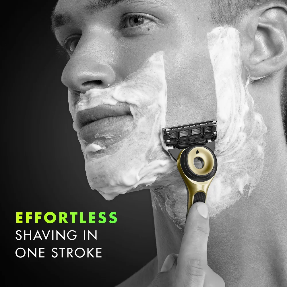 Gillette Labs Gold Edition Razor, Shaving Gel and Moisturiser Image 1