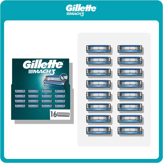 Gillette Mach3 Razor Blades, 16-Pack