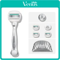 Gift Set: Gillette Venus Pro ComfortGlide Sensitive Razor, 4 Razor Blades, Shower Hook & Travel Bag