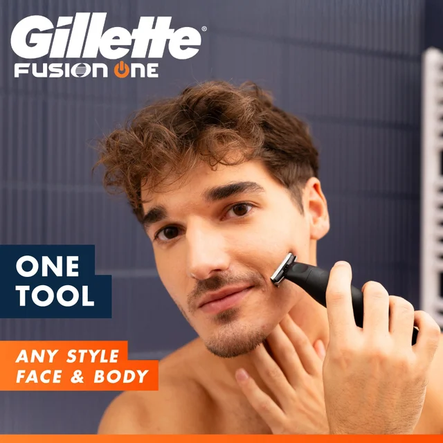 Gillette Fusion One Hybrid Trimmer and Shaver for Face & Body