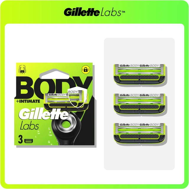 GilletteLabs Body + Intimate Razor Blades, 3 Pack