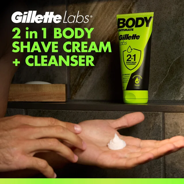 GilletteLabs Body + Intimate 2-in-1 Shave Cream Cleanser, 177ml