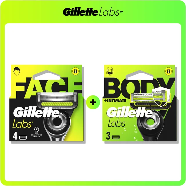 GilletteLabs Body and Face Blades Refill Set